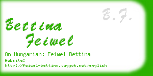 bettina feiwel business card